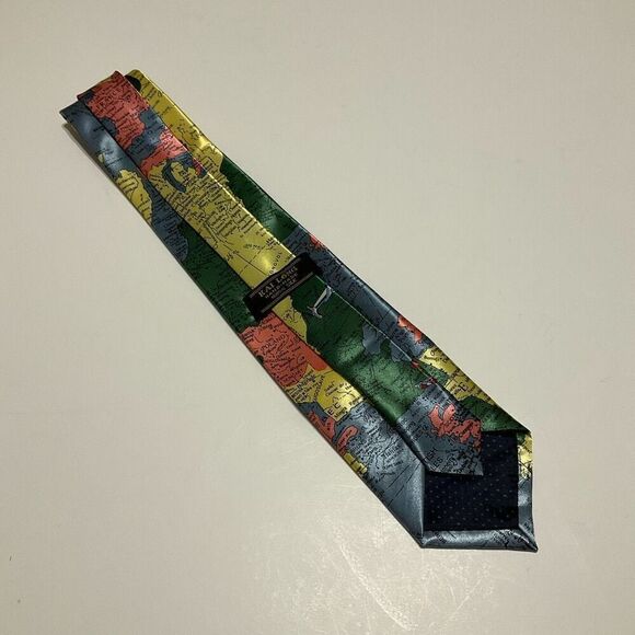 100% Silk NWOT World Map Tie by Kai Long. Teacher, historian, geography - Picture 3 of 9